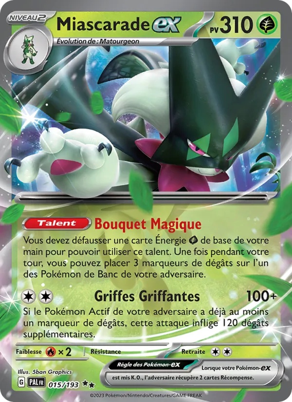 Miascarade-ex 015/193 - Évolutions à Paldea - Holo - Pokémon JCC