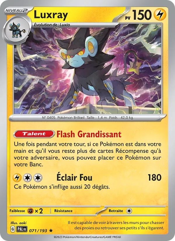 Luxray 071/193 - Évolutions à Paldea - Holo - Pokémon JCC