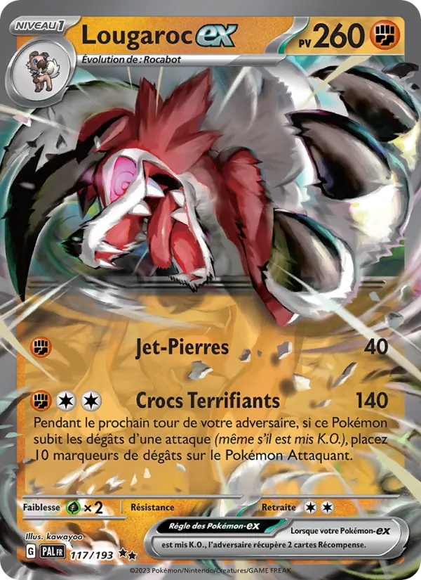 Lougaroc-ex 117/193 - Évolutions à Paldea - Holo - Pokémon JCC