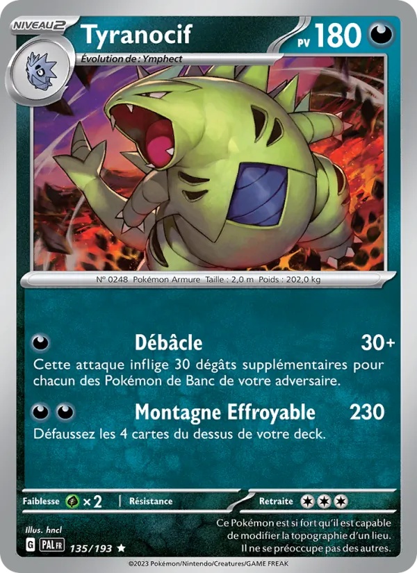 Tyranocif 135/193 - Évolutions à Paldea - Holo Logo de la série - Pokémon JCC