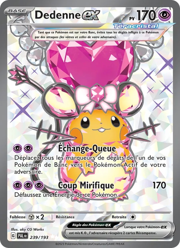 Dedenne-ex 239/193 - Évolutions à Paldea - Holo - Pokémon JCC