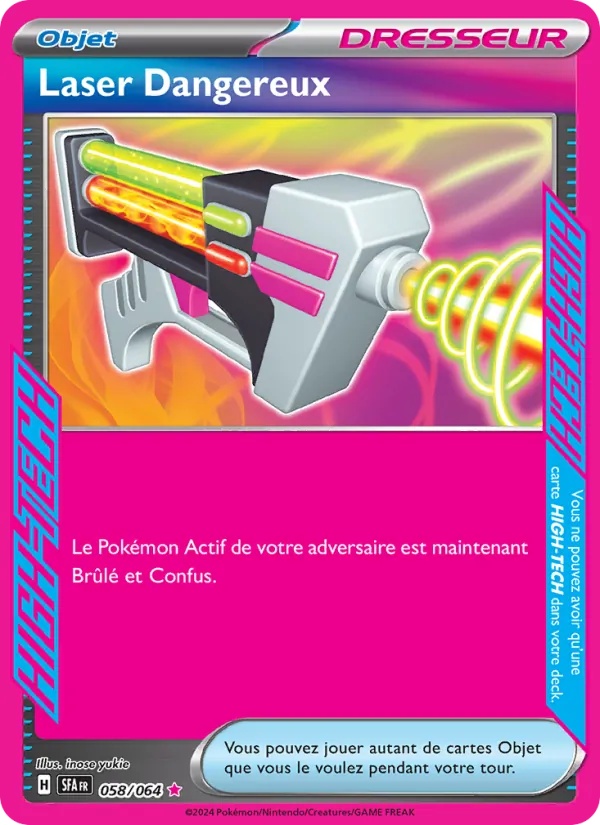 Laser Dangereux 058/64 - Fable Nébuleuse - Holo - Pokémon JCC