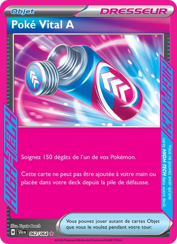 Poké Vital A 062/64 - Fable Nébuleuse - Holo - Pokémon JCC