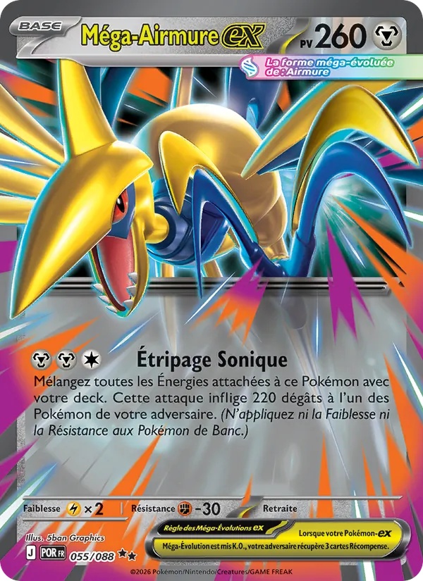 Méga-Airmure-ex 055/88 - Équilibre Parfait - Holo player-rewards-program - Pokémon JCC