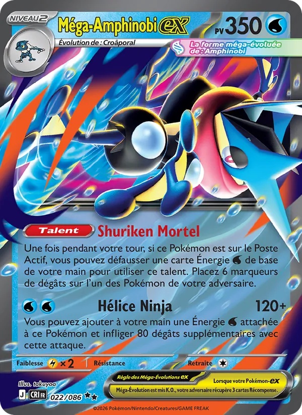 Méga-Amphinobi-ex 022/86 - Chaos Ascendant - Holo - Pokémon JCC