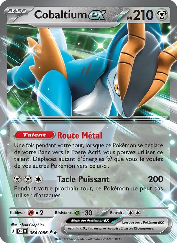 Cobaltium-ex 064/86 - Chaos Ascendant - Holo - Pokémon JCC