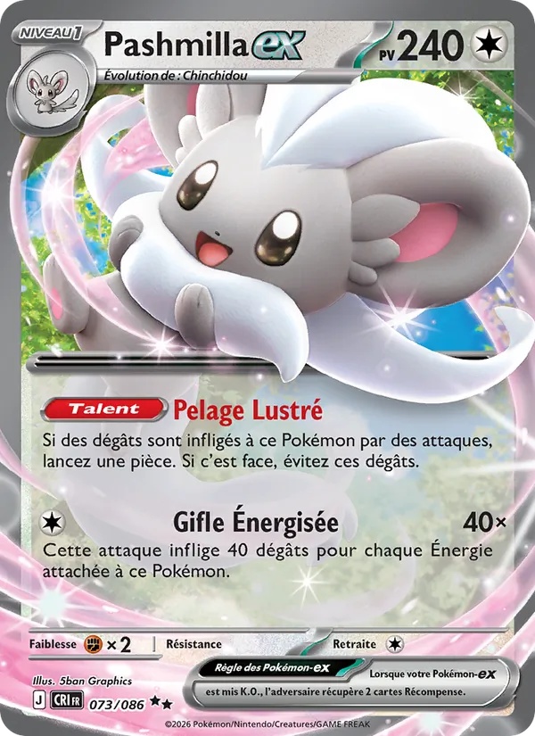 Pashmilla-ex 073/86 - Chaos Ascendant - Holo - Pokémon JCC