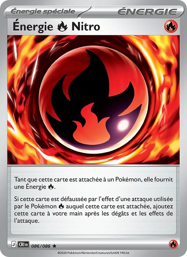 Énergie Fire Nitro 086/86 - Chaos Ascendant - Holo - Pokémon JCC