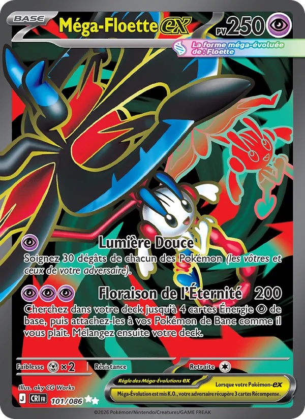 Méga-Floette-ex 101/86 - Chaos Ascendant - Holo - Pokémon JCC