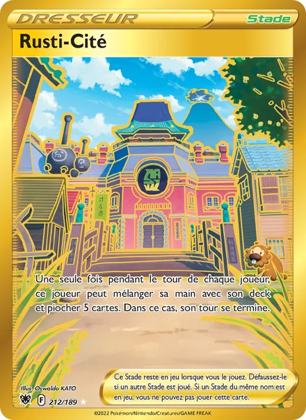 Rusti-Cité 212/189 - Astres Radieux - Holo Or - Pokémon JCC