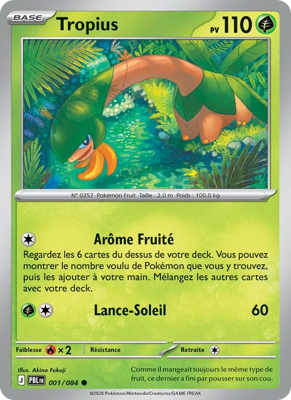 Tropius 001/84 - Nuit Noire - Reverse - Pokémon JCC