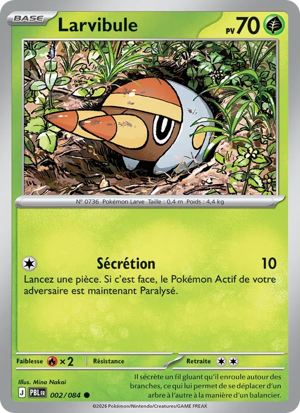 Larvibule 002/84 - Nuit Noire - Pokémon JCC