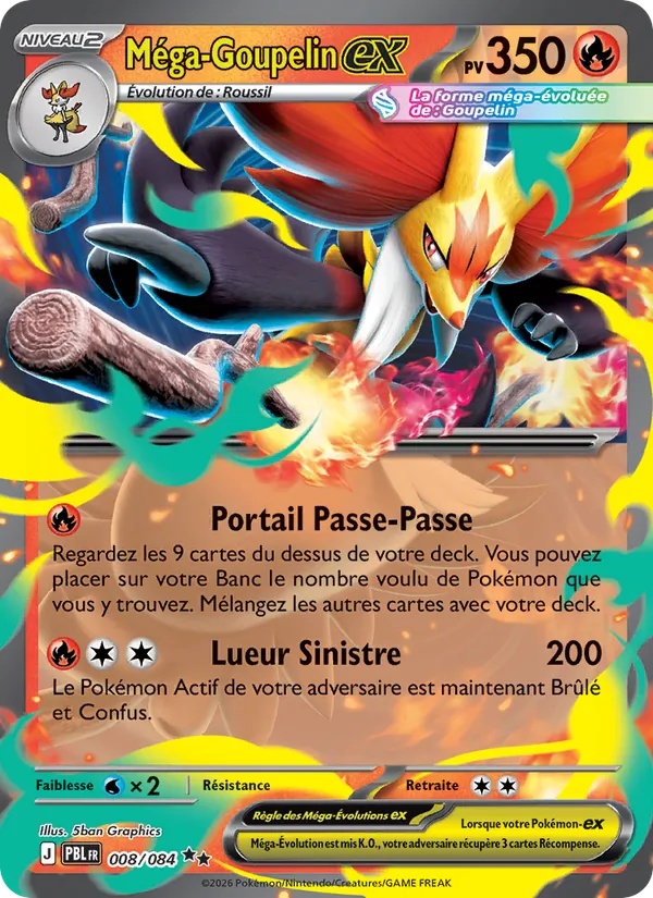 Méga-Goupelin-ex 008/84 - Nuit Noire - Holo - Pokémon JCC