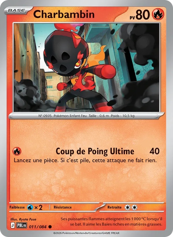 Charbambin 011/84 - Nuit Noire - Reverse - Pokémon JCC