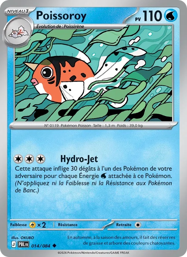 Poissoroy 014/84 - Nuit Noire - Reverse - Pokémon JCC