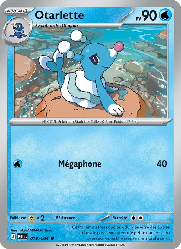Otarlette 019/84 - Nuit Noire - Reverse - Pokémon JCC