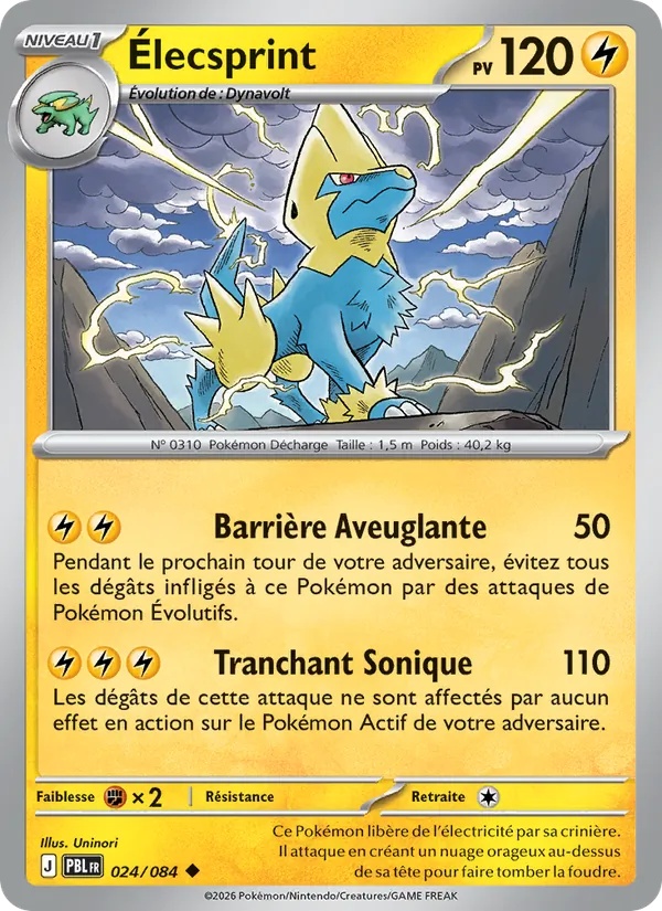 Élecsprint 024/84 - Nuit Noire - Reverse - Pokémon JCC
