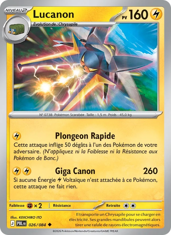 Lucanon 026/84 - Nuit Noire - Reverse - Pokémon JCC