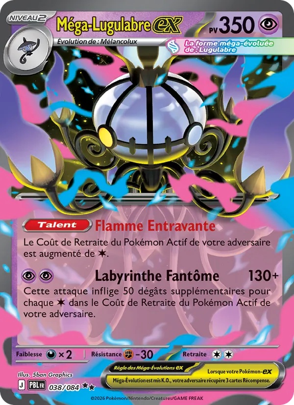 Méga-Lugulabre-ex 038/84 - Nuit Noire - Holo - Pokémon JCC