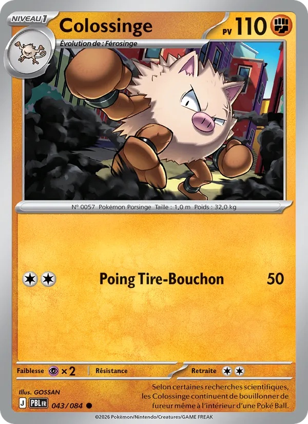 Colossinge 043/84 - Nuit Noire - Reverse - Pokémon JCC