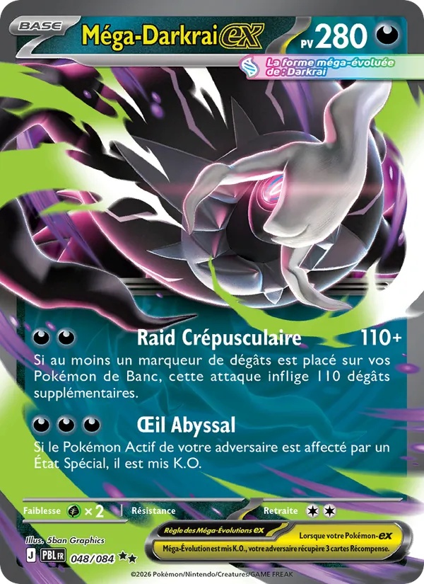 Méga-Darkrai-ex 048/84 - Nuit Noire - Holo - Pokémon JCC