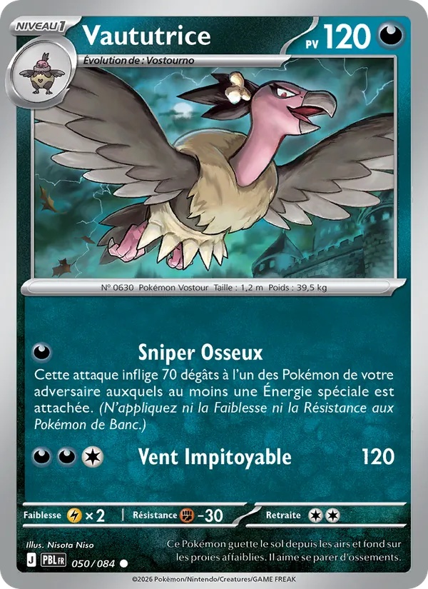 Vaututrice 050/84 - Nuit Noire - Pokémon JCC