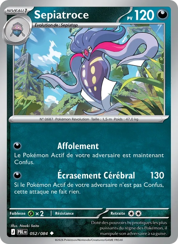 Sepiatroce 052/84 - Nuit Noire - Pokémon JCC