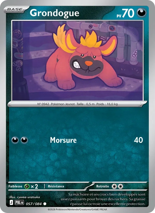 Grondogue 057/84 - Nuit Noire - Reverse - Pokémon JCC