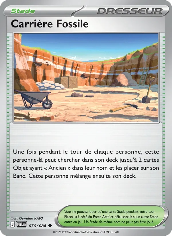 Carrière Fossile 076/84 - Nuit Noire - Reverse - Pokémon JCC
