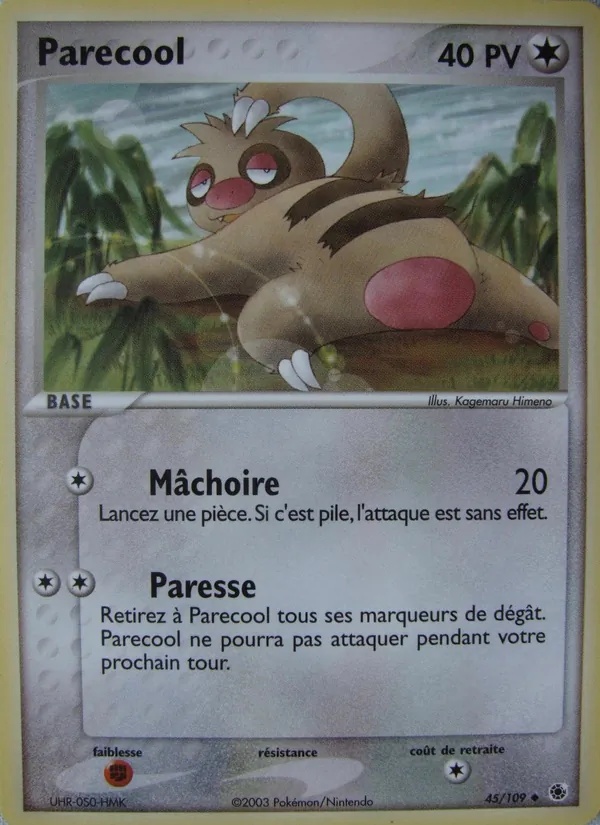 Parecool 45/109 - EX Rubis & Saphir - Pokémon JCC