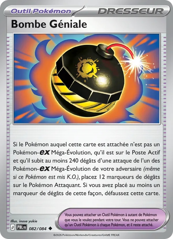 Bombe Géniale 082/84 - Nuit Noire - Reverse - Pokémon JCC