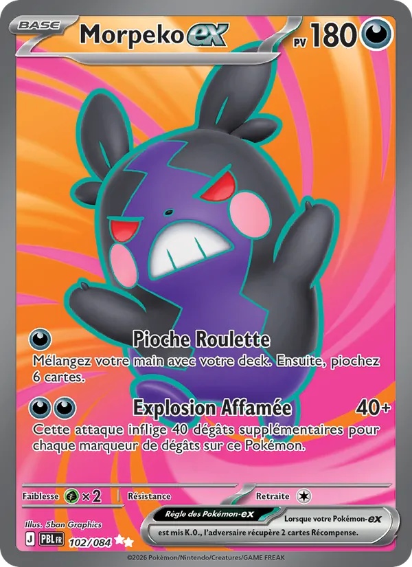 Morpeko-ex 102/84 - Nuit Noire - Holo - Pokémon JCC