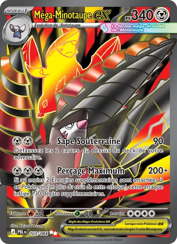 Méga-Minotaupe-ex 103/84 - Nuit Noire - Holo - Pokémon JCC