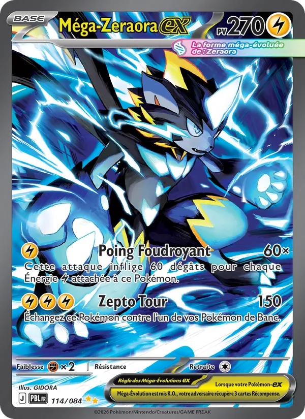 Méga-Zeraora-ex 114/84 - Nuit Noire - Holo - Pokémon JCC