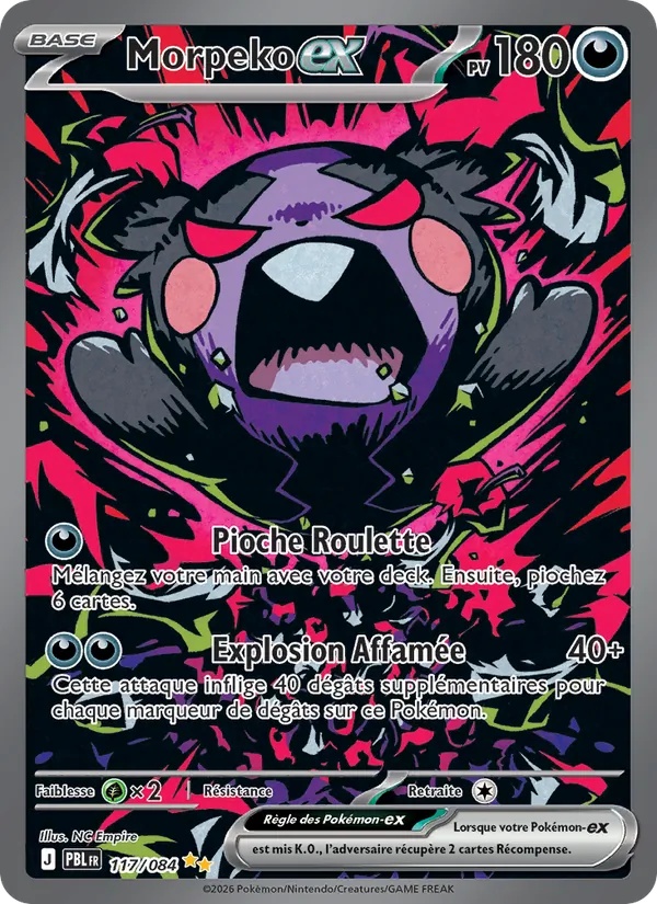 Morpeko-ex 117/84 - Nuit Noire - Holo - Pokémon JCC