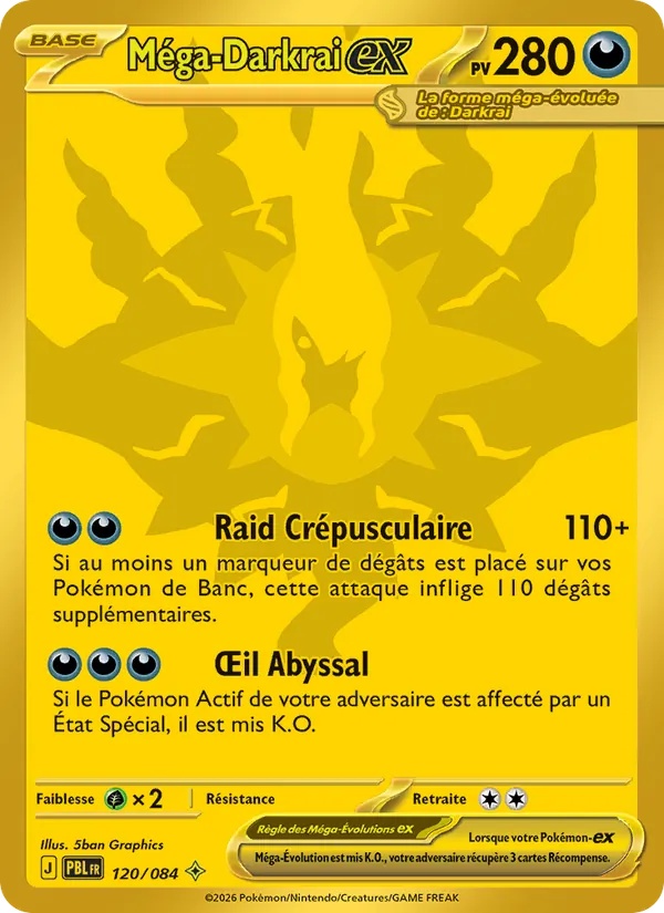 Méga-Darkrai-ex 120/84 - Nuit Noire - Holo - Pokémon JCC
