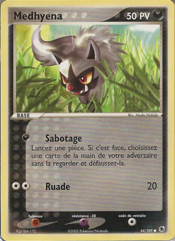 Medhyena 64/109 - EX Rubis & Saphir - Pokémon JCC