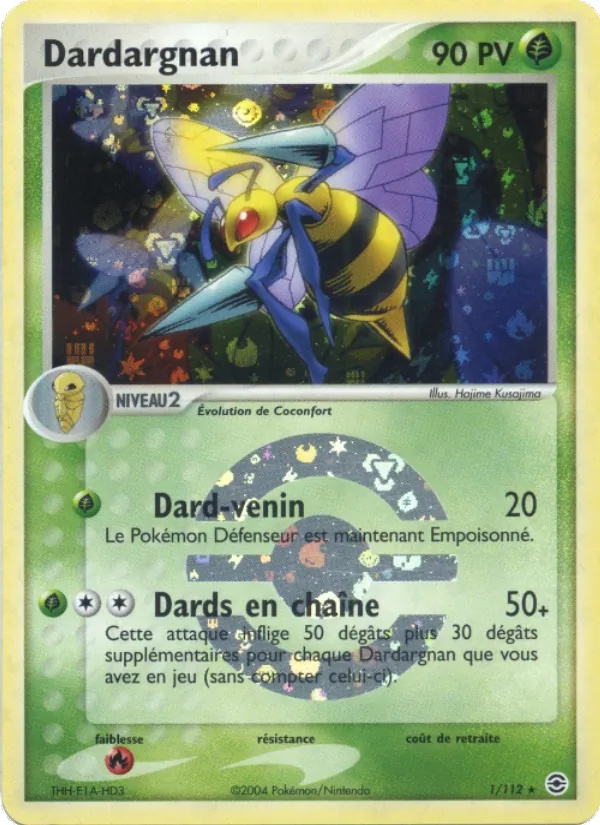 Dardargnan 1/112 - EX Rouge Feu & Vert Feuille - Reverse - Pokémon JCC