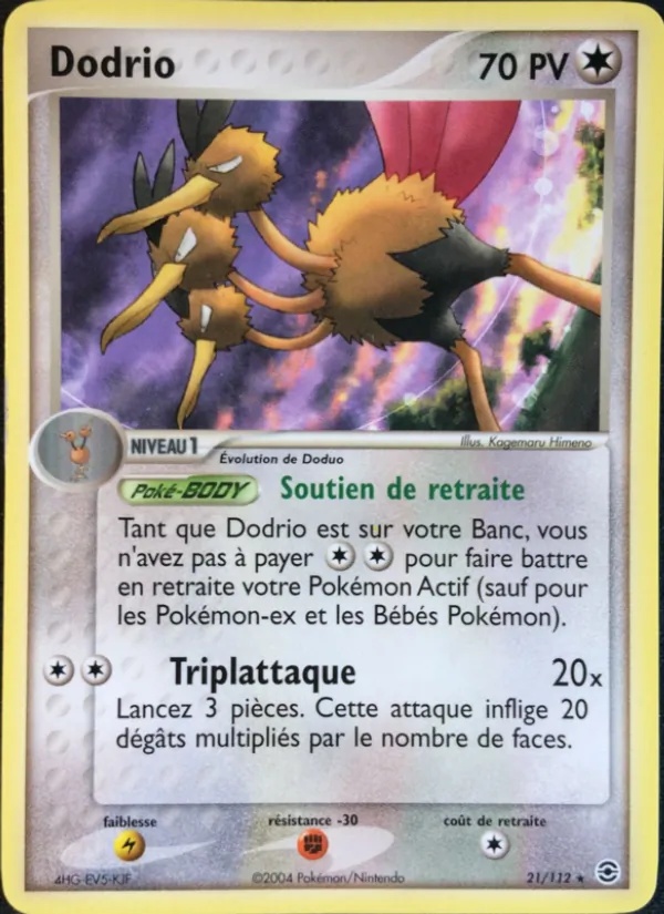 Dodrio 21/112 - EX Rouge Feu & Vert Feuille - Reverse - Pokémon JCC