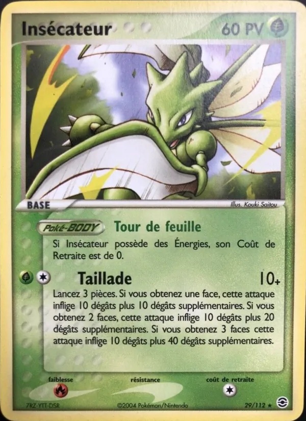 Insécateur 29/112 - EX Rouge Feu & Vert Feuille - Reverse - Pokémon JCC
