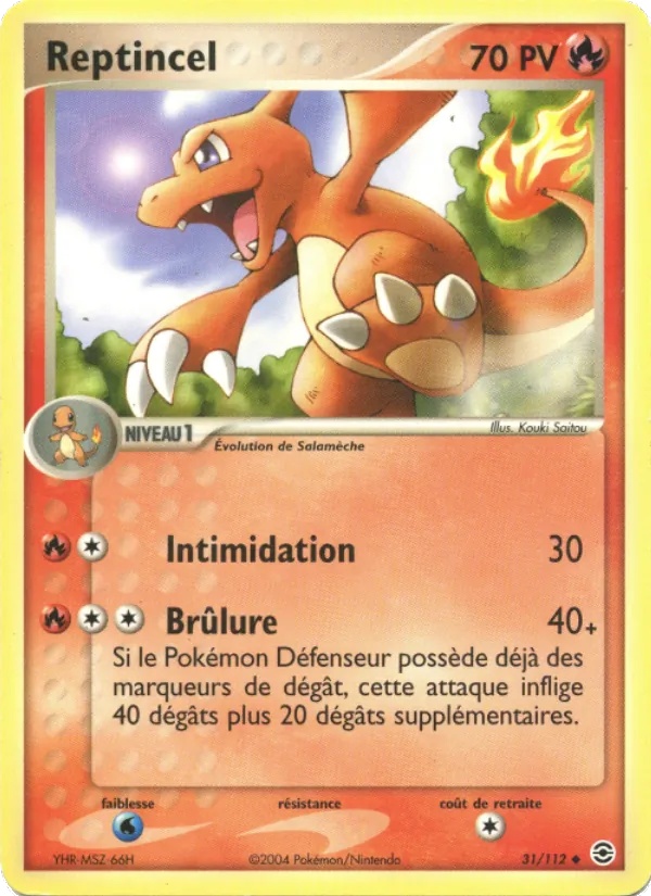 Reptincel 31/112 - EX Rouge Feu & Vert Feuille - Reverse Énergie - Pokémon JCC