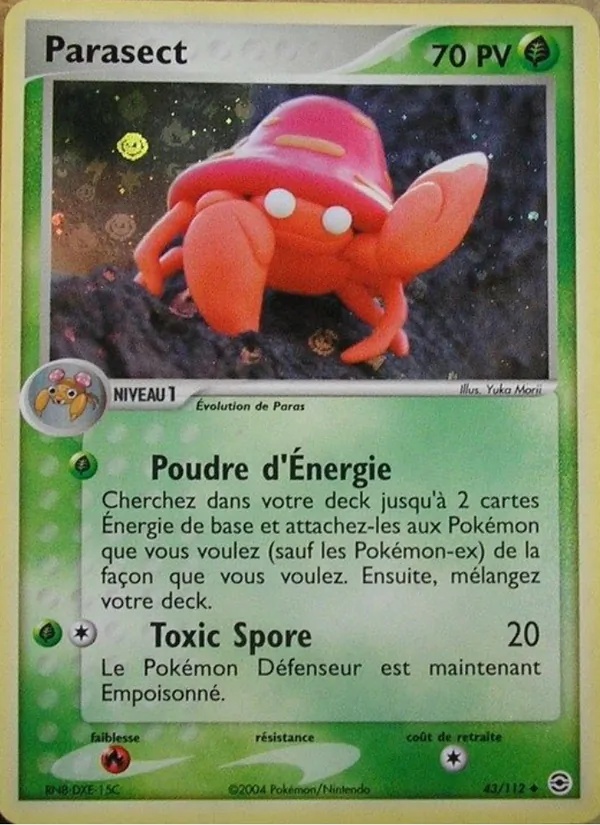 Parasect 43/112 - EX Rouge Feu & Vert Feuille - Reverse - Pokémon JCC
