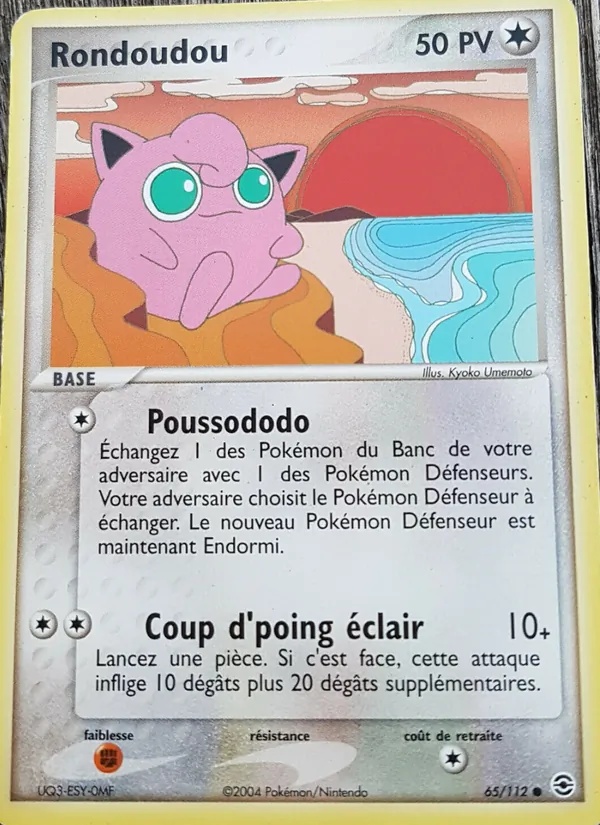 Rondoudou 65/112 - EX Rouge Feu & Vert Feuille - Reverse Énergie - Pokémon JCC