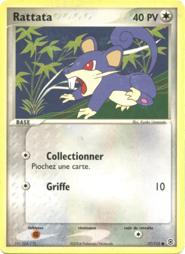 Rattata 77/112 - EX Rouge Feu & Vert Feuille - Reverse Énergie - Pokémon JCC