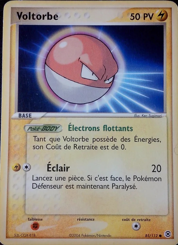 Voltorbe 85/112 - EX Rouge Feu & Vert Feuille - Reverse - Pokémon JCC
