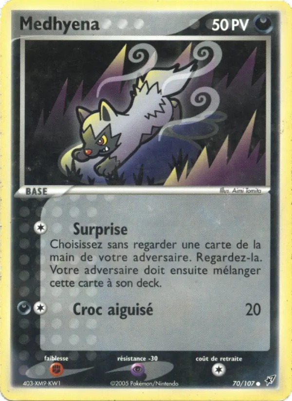 Medhyena 70/107 - EX Deoxys - Reverse Logo de la série - Pokémon JCC