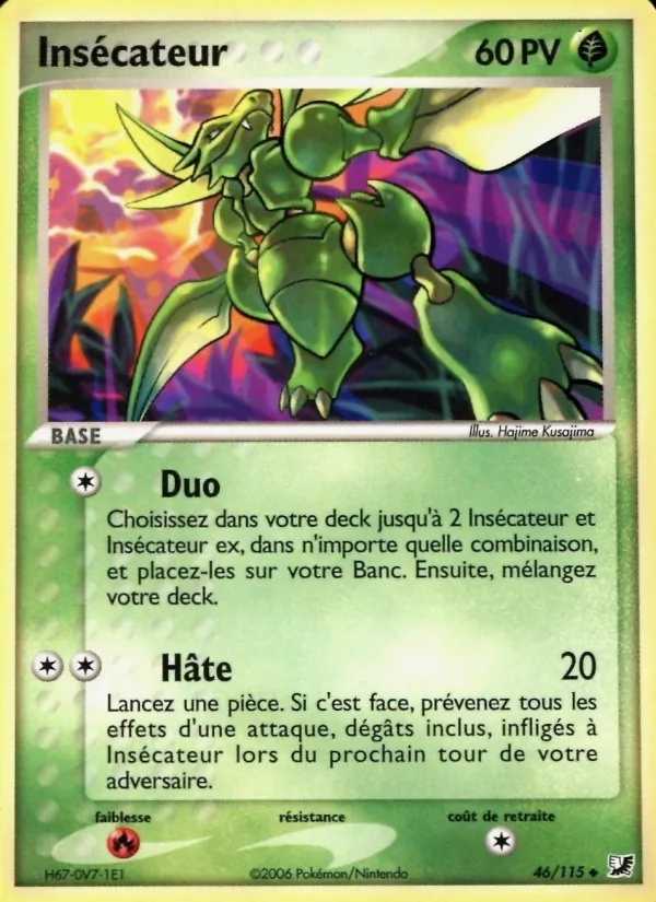 Insécateur 46/115 - EX Forces Cachées - Reverse Logo de la série - Pokémon JCC