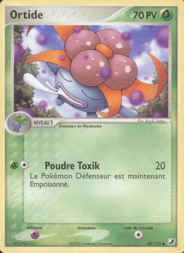 Ortide 58/115 - EX Forces Cachées - Reverse Logo de la série - Pokémon JCC