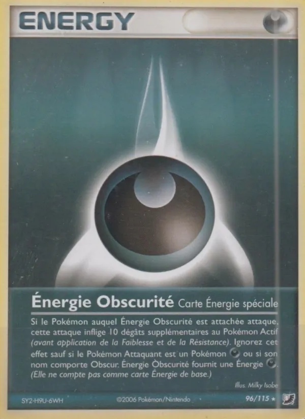 Énergie Obscurité 96/115 - EX Forces Cachées - Reverse Logo de la série - Pokémon JCC