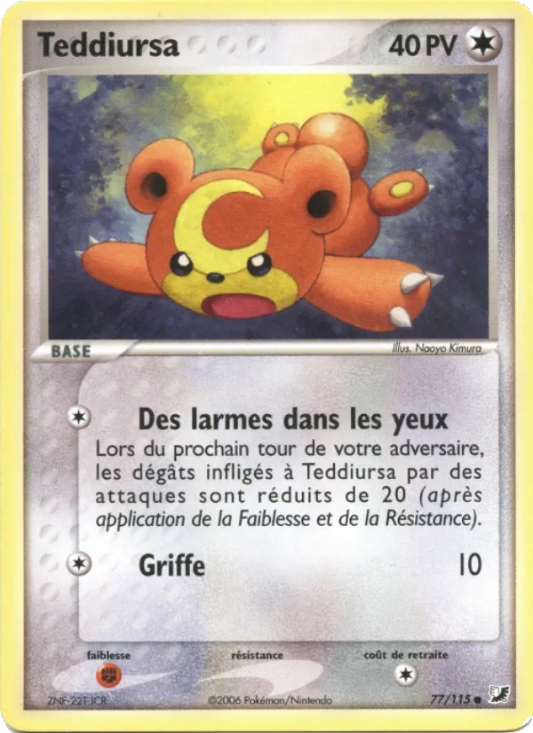 Teddiursa 77/115 - EX Forces Cachées - Pokémon JCC